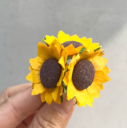 Accessoires de poupée BJD échelle 1:6, scène de maison de poupée miniature, tournesols en fleurs, souvenir de Van Gogh
