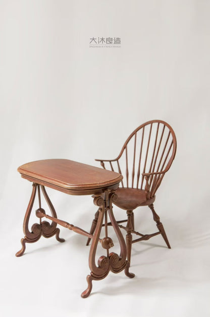 Mesa auxiliar victoriana a escala 1:6, mueble en miniatura para casa de muñecas.