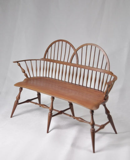 Sillas de comedor Windsor con respaldo alto a escala 1:6, muebles para casa de muñecas en miniatura