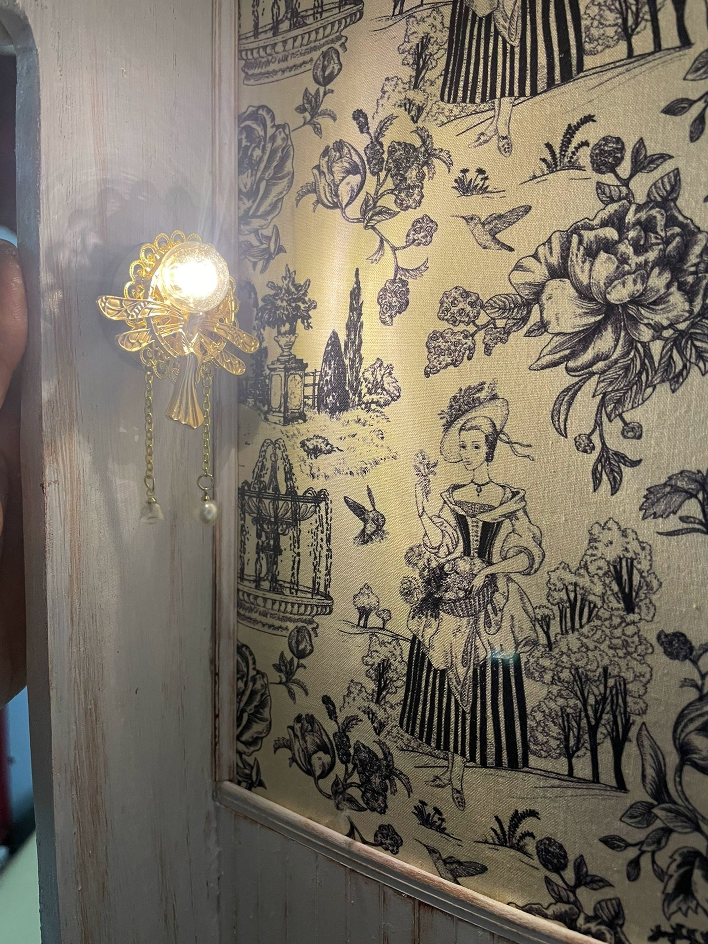 Lámpara de techo para casa de muñecas en miniatura a escala 1:12 con control remoto para accesorios de muñecas Blythe