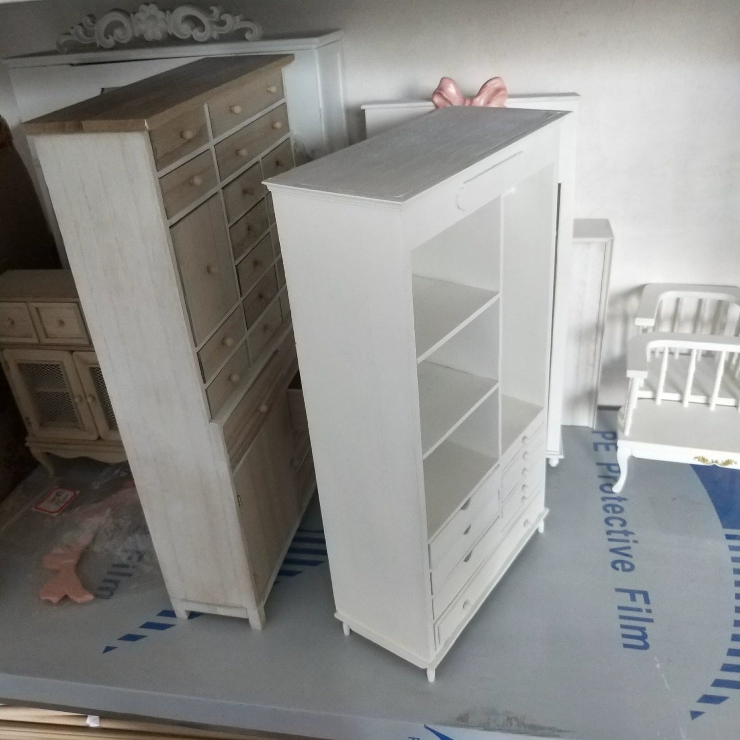 Mueble de madera en miniatura para casa de muñecas BJD Blythe a escala 1:6