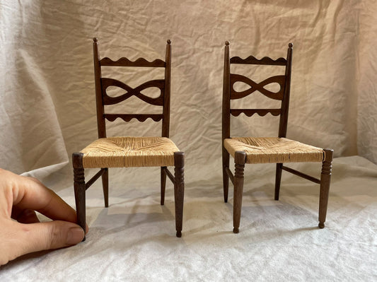 1:6 Scale Chair Miniature Dollhouse Furniture 15.5cm Height