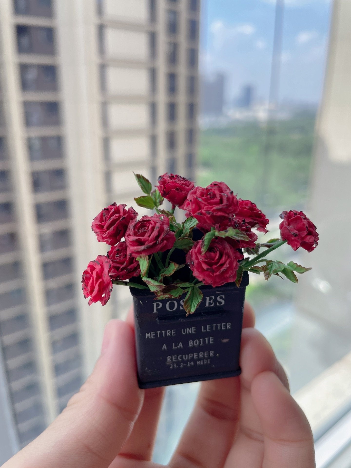 1:6 Scale Dried Rose Bouquet Miniature Floral Arrangement For Blythe Dolls