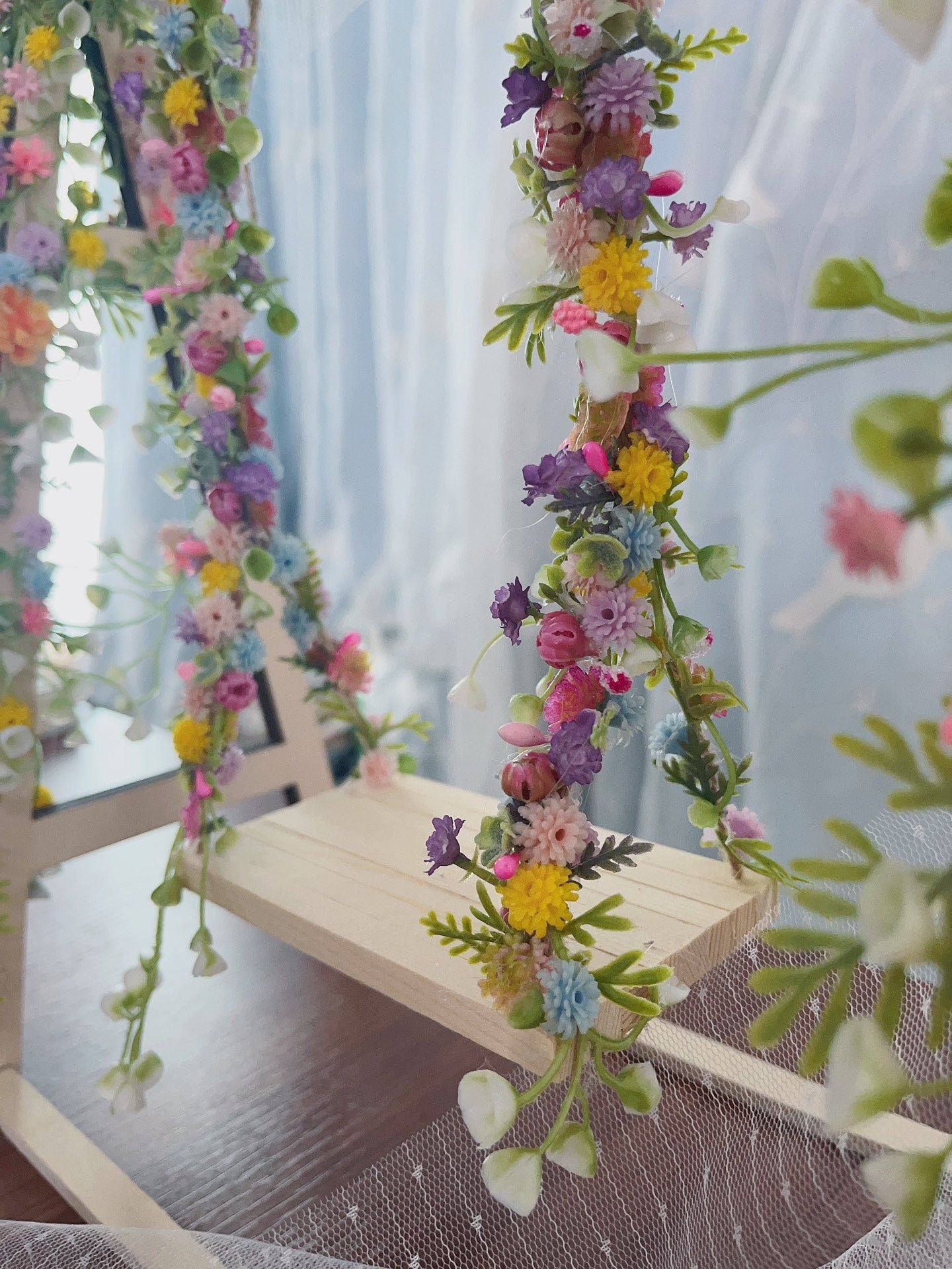 1:6 Scale Miniature Swing Set For Dollhouse Play Room