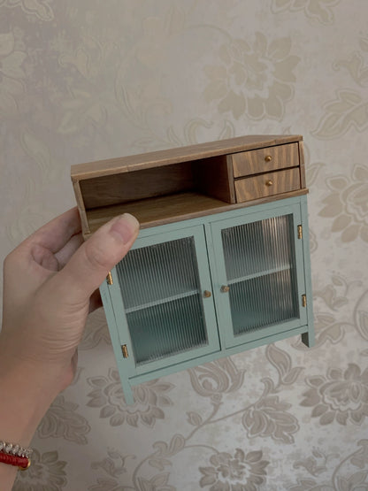 1:6 Scale 1:12 Scale Wooden Cabinet Bookshelf Display Shelf Miniature Furniture For Blythe Dollhouse