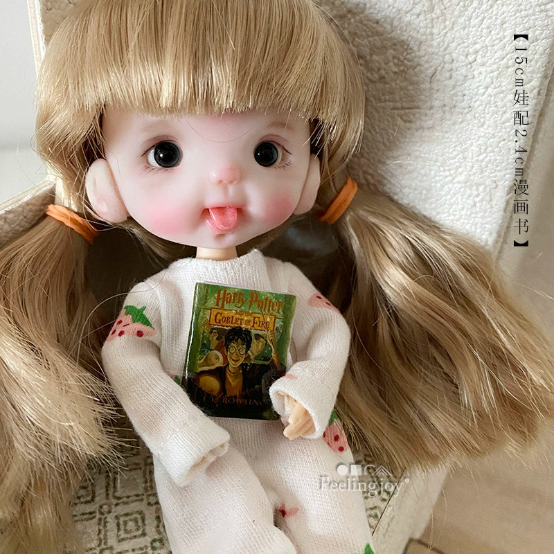 Ensemble de livres et magazines miniatures à l'échelle 1:6 pour maison de poupée BJD, accessoires sur le thème d'Harry Potter