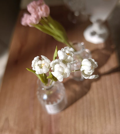 1:6 Scale Miniature Clay Tulip Flower BJD Doll Accessory Blythe Doll Decoration