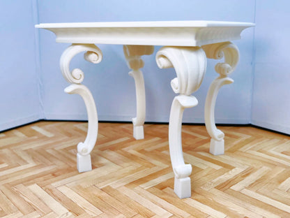 Table carrée miniature à l'échelle 1:6, meubles de maison de poupée, pieds en rouleau de foin vintage
