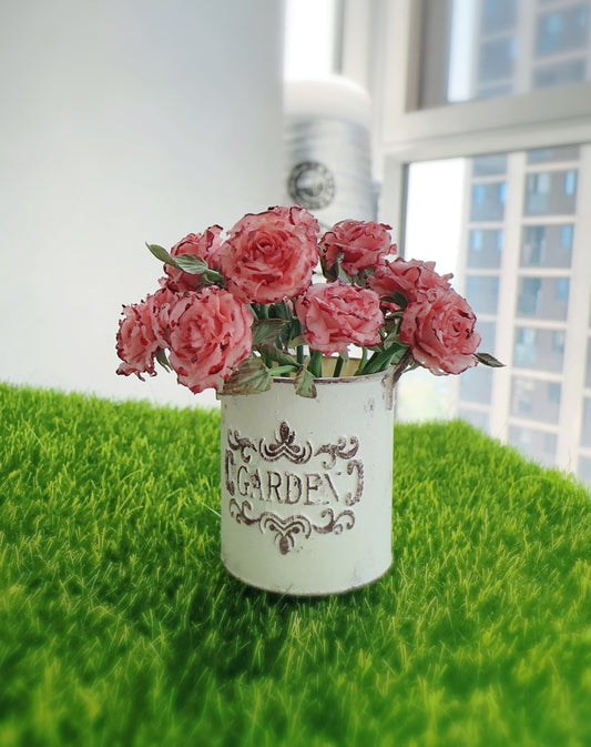 1:6 Scale Miniature Dried Rose Bouquet For Blythe Dollhouse Decor