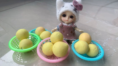 1:12 Scale Soft Clay Miniature Grapefruit With Peeled Section Miniature Dollhouse Food Accessory