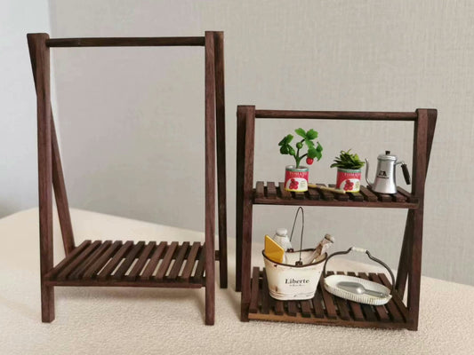 Estante de exhibición de muebles para casa de muñecas con soporte para flores en miniatura a escala 1:12
