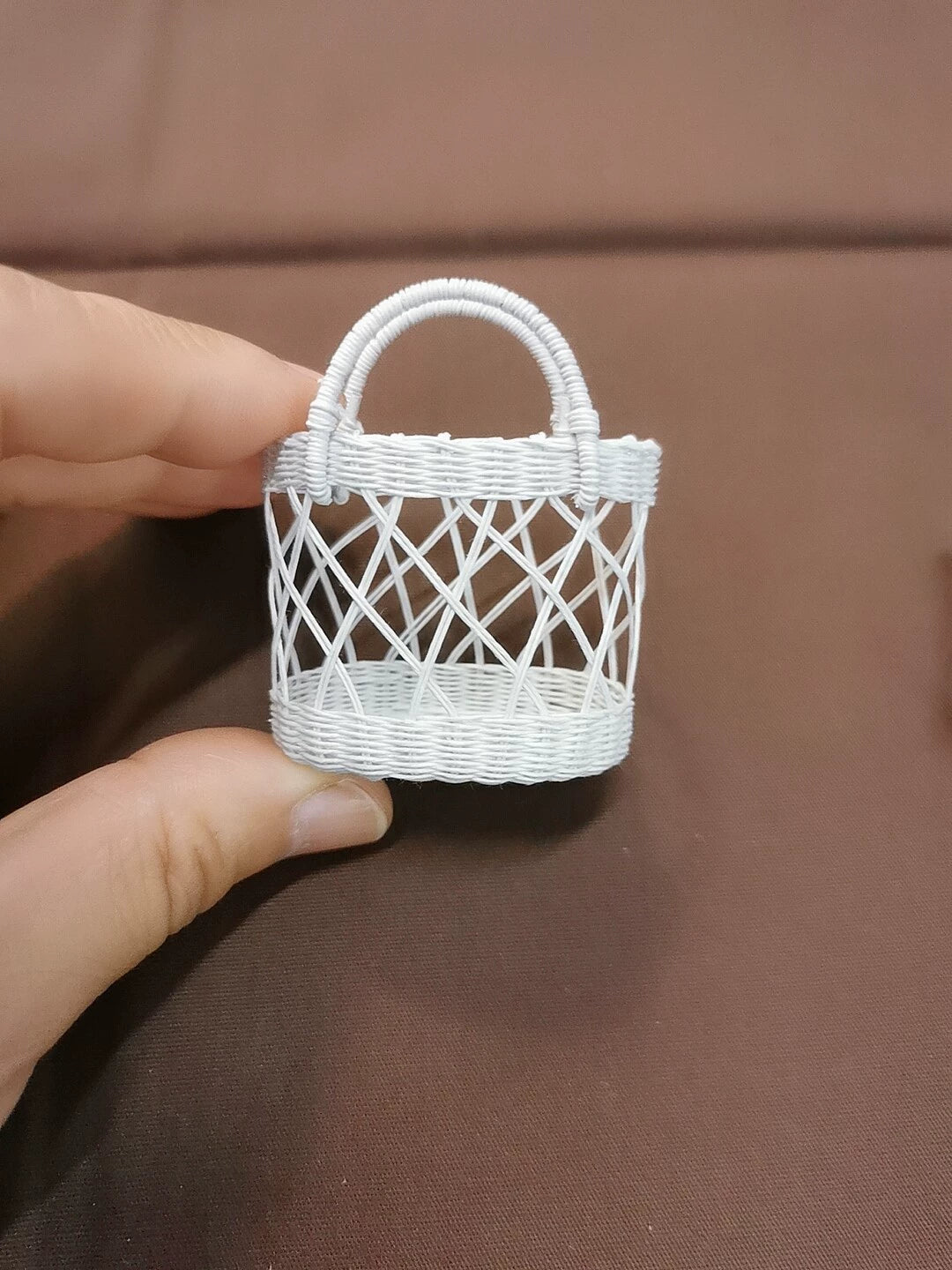 1:6 Scale Miniature Woven Basket Dollhouse Accessory For Blythe Doll Photography Prop