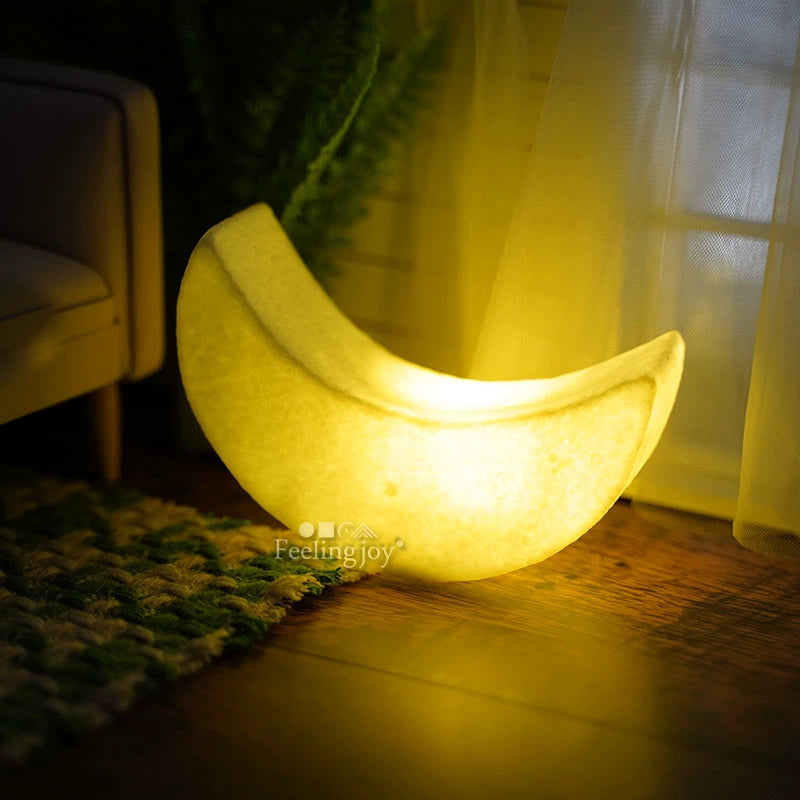 Muebles en miniatura para casa de muñecas BJD a escala 1:6, accesorios OB11, lámpara de luna LED Blythe, lámpara de pesca, juego de luces de mesa