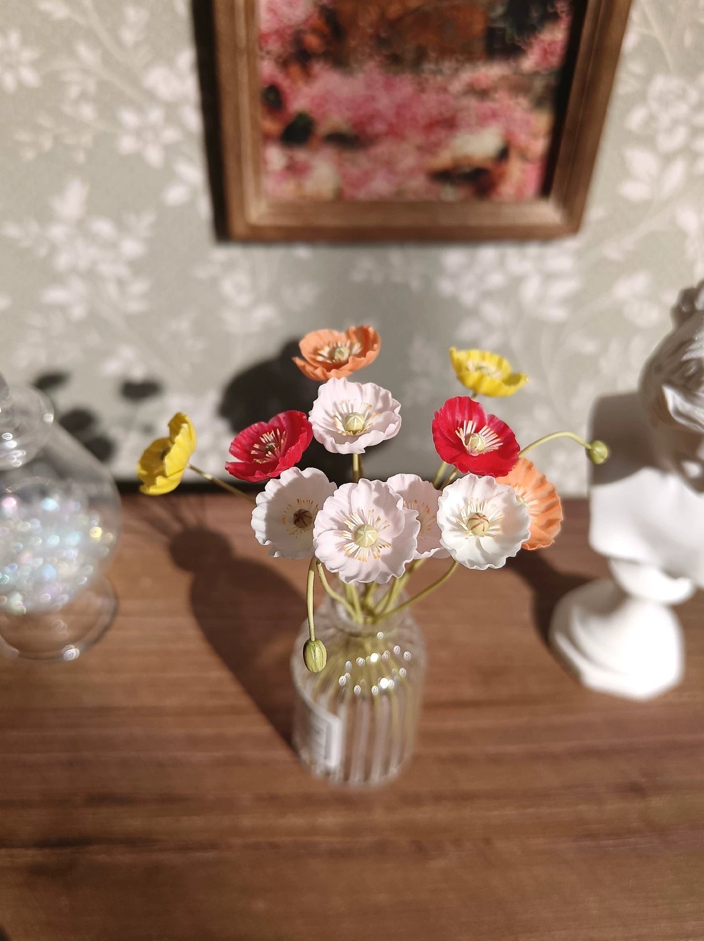 1:6 Scale Miniature Clay Flowers For BJD Blythe Dollhouse Decor