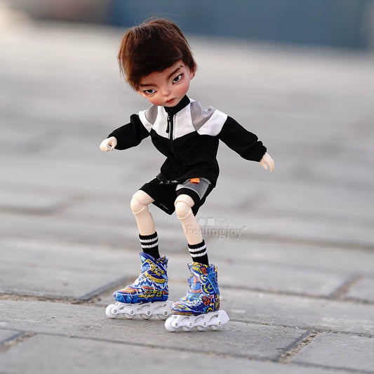 Accesorios para muñecas BJD a escala 1:6: Raqueta de tenis en miniatura y zapatillas para Blythe y figuras de acción.