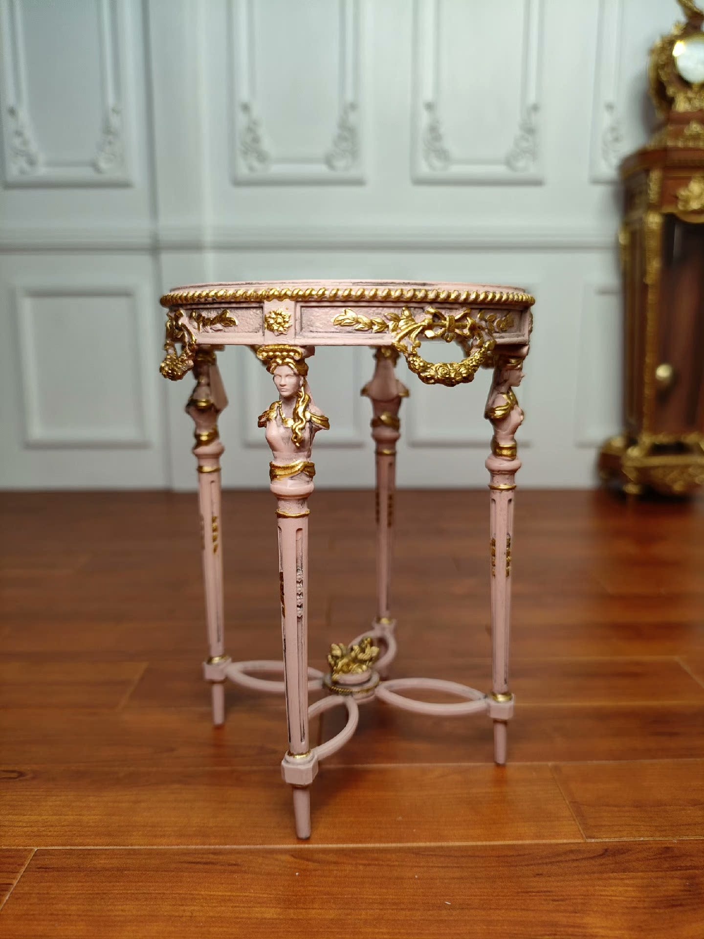 1:6 Scale BJD Miniature August Side Table Hand Painted Dollhouse Furniture
