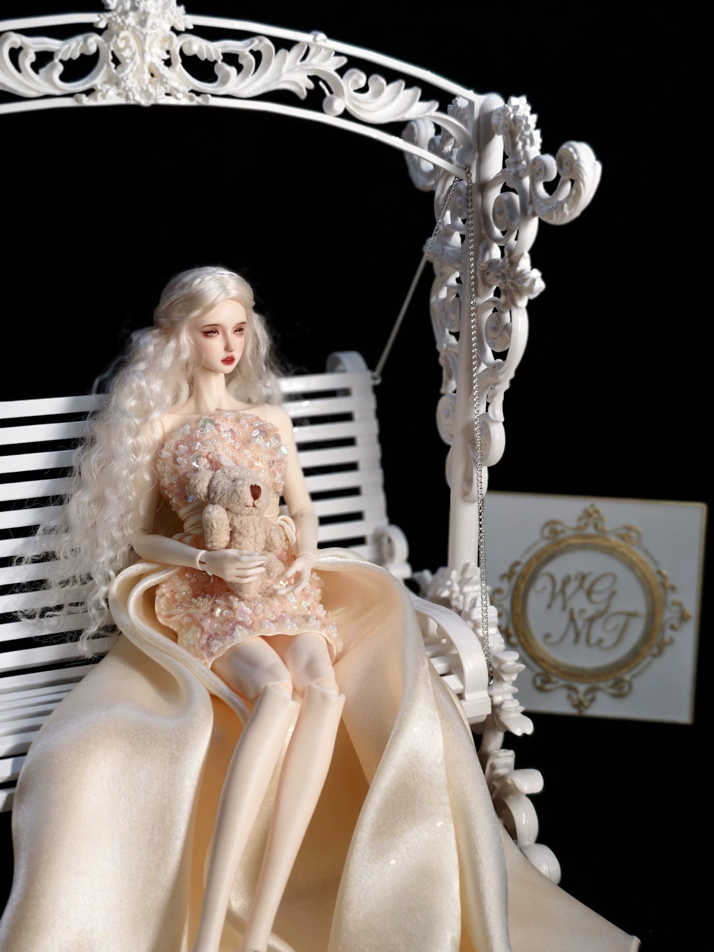 Chaise pivotante pour poupée BJD, échelle 1:3, échelle 1:4, échelle 1:6, échelle 1:12, meubles miniatures de jardin