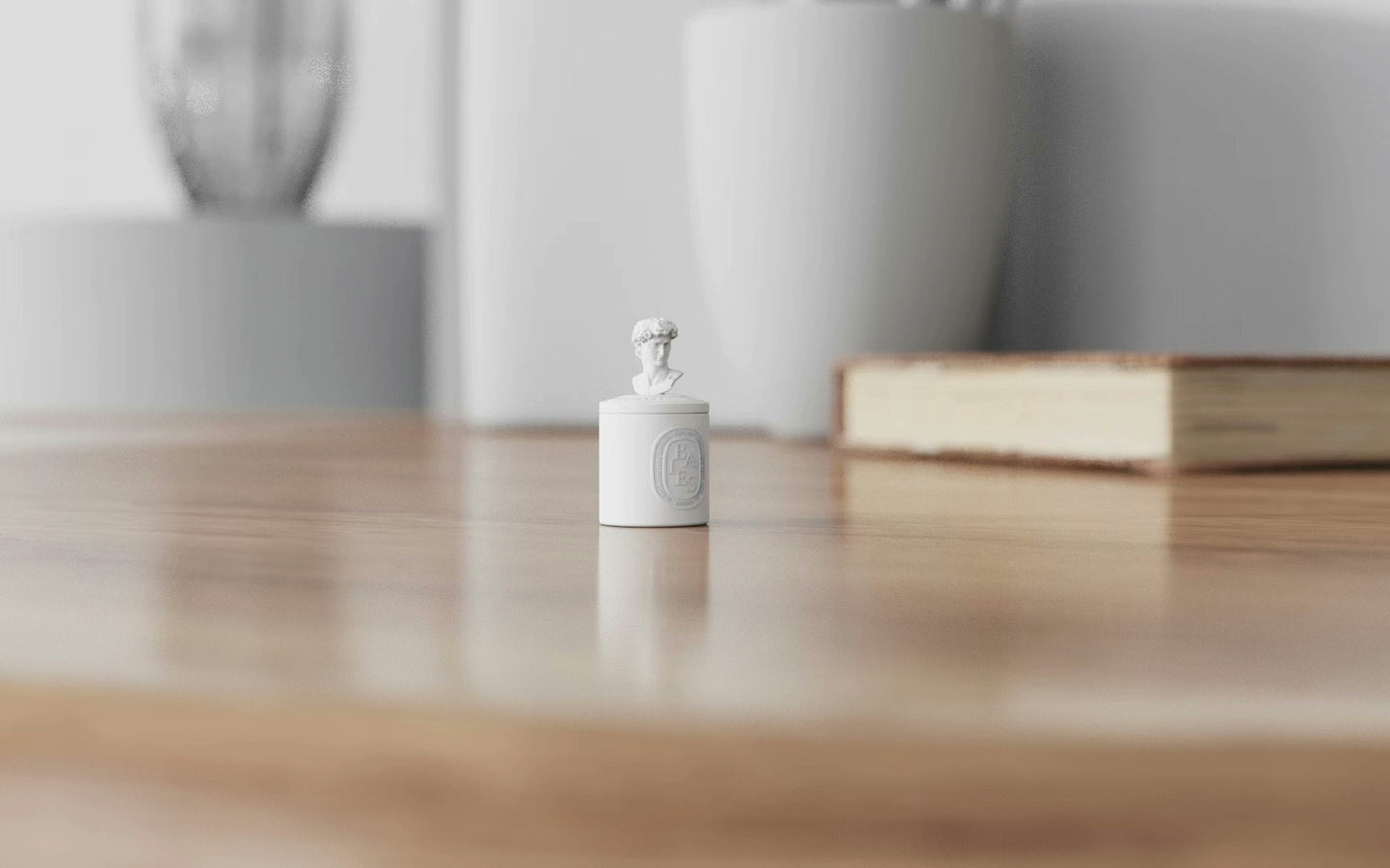 Estatua de David en miniatura a escala 1:12, juguete, taza de aromaterapia, tarro de almacenamiento con tapa