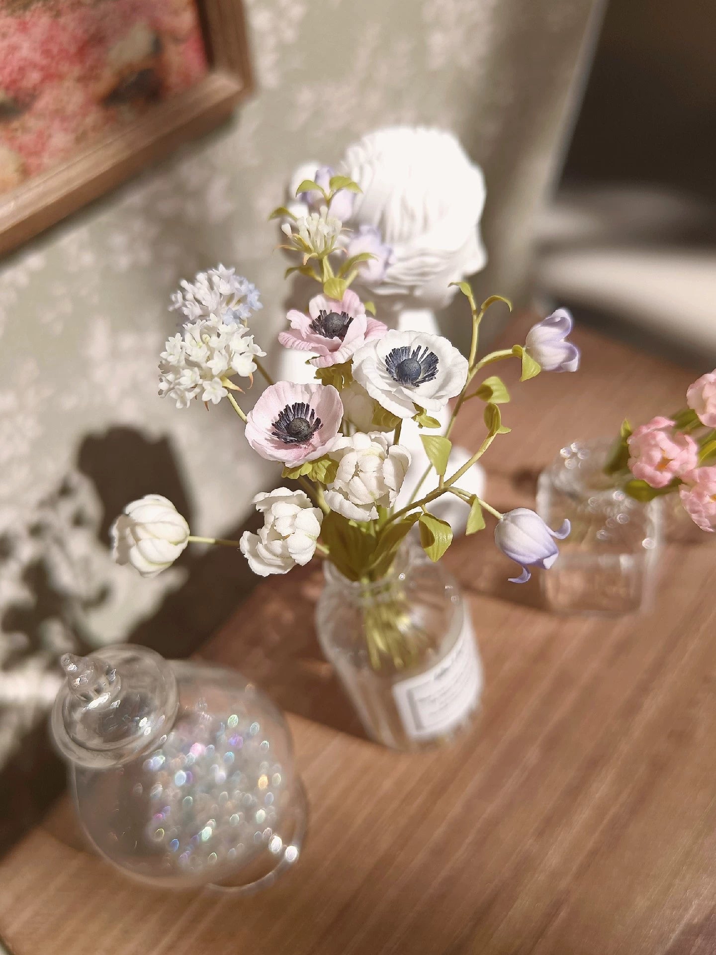 1:6 Scale Miniature Clay Tulip Flower BJD Doll Accessory Blythe Doll Decoration