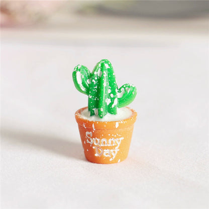 1:12 Scale Miniature Wooden Flower Stand With Potted Plants For Dollhouse Garden Scene BJD Furniture
