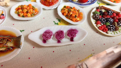 1:12 Scale Miniature Chinese New Year Dinner Set Dollhouse Furniture