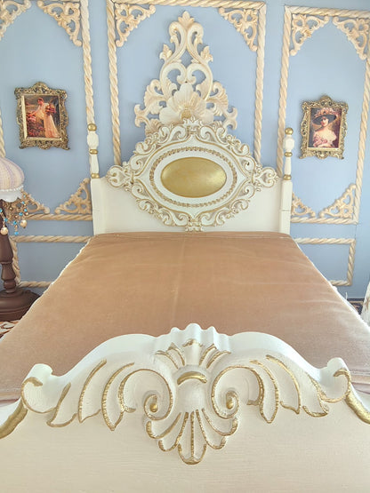 Lit miniature à l'échelle 1:6 pour maison de poupée BJD, meubles et accessoires de scène miniatures