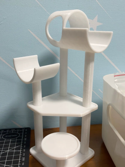 Tour d'escalade miniature pour chat à l'échelle 1:6 pour maison de poupée BJD