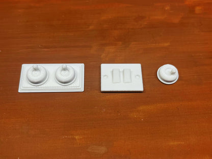 Interrupteur miniature à l'échelle 1:6 pour maison de poupée BJD, accessoires réalistes