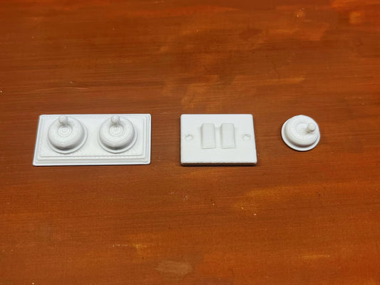 Interrupteur miniature à l'échelle 1:6 pour maison de poupée BJD, accessoires réalistes