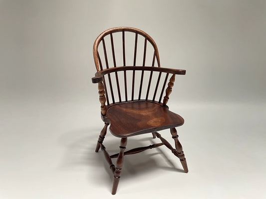 1:6 Scale Walnut Windsor Chair Miniature Dollhouse Furniture