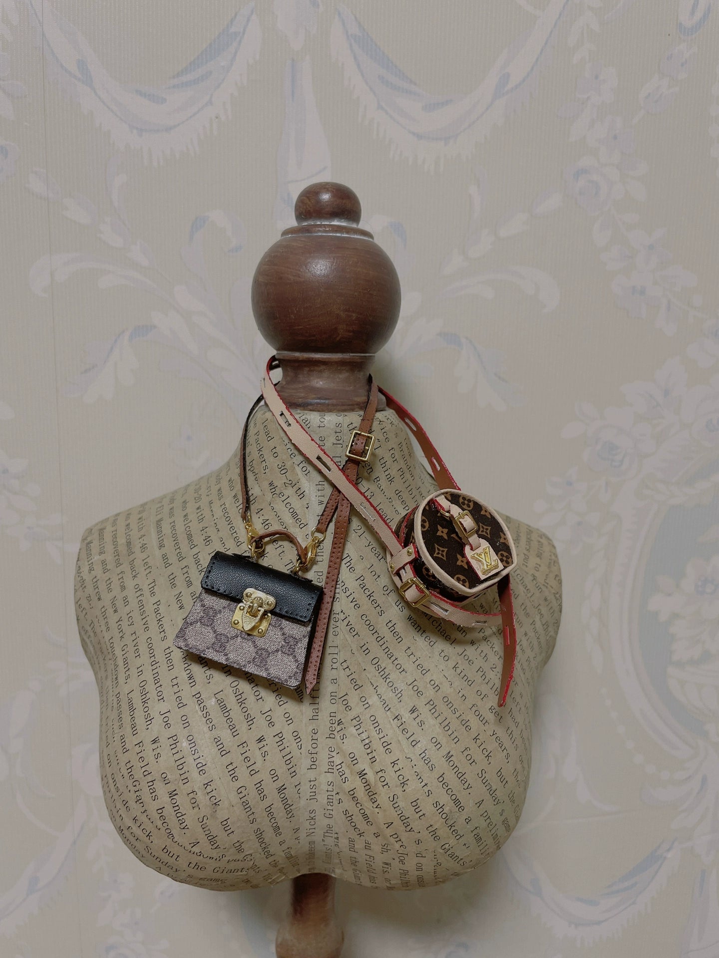 Sac à main miniature de créateur à l'échelle 1:6 pour poupée Blythe, accessoire de maison de poupée miniature