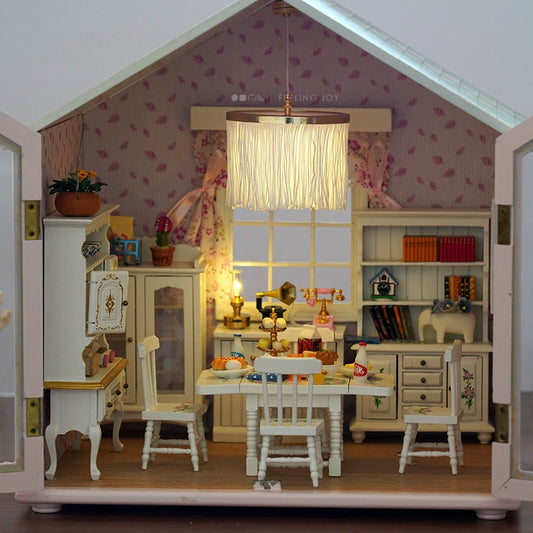 Juego de muebles para casa de muñecas a escala 1:12 con lámpara de mesa y luces de cadena con flecos: perfecto para decorar escenas en miniatura y muñecas BJD Blythe.