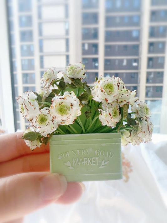 1:6 Scale Miniature Dried Rose Bouquet For Blythe Dollhouse Decor