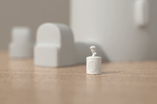 Estatua de David en miniatura a escala 1:12, juguete, taza de aromaterapia, tarro de almacenamiento con tapa