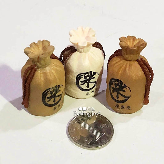Bolsa de arroz de resina para casa de muñecas en miniatura a escala 1:12: accesorio de mobiliario realista para proyectos de bricolaje