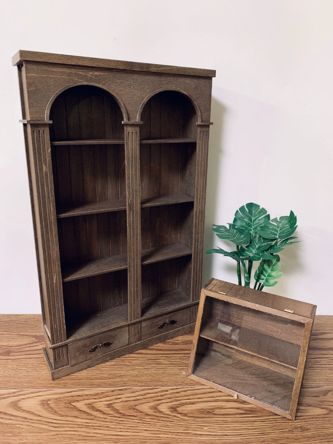 1:6 Scale Wooden Cabinet Bookcase Shelf Miniature Dollhouse Furniture For Blythe Dolls