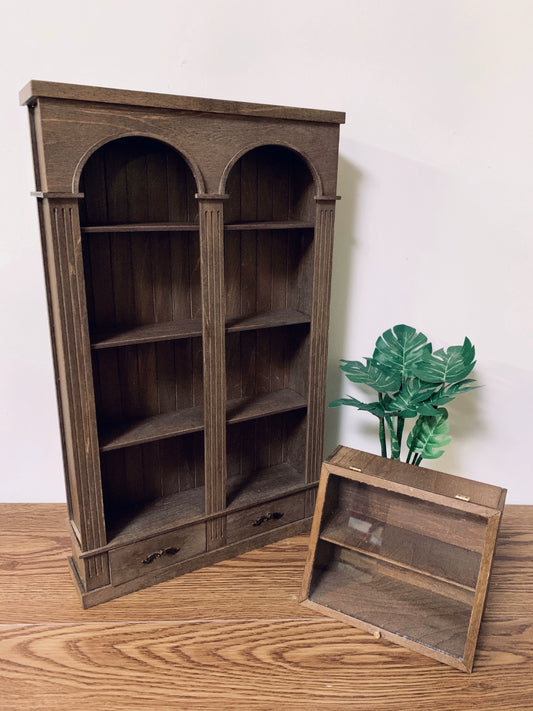 Estantería de madera a escala 1:6, mueble para casa de muñecas en miniatura para muñecas Blythe