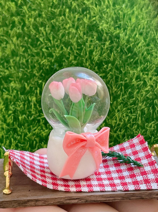 Tulipes miniatures en argile à l'échelle 1:12, scène de pâtisserie, décoration de maison de poupée, accessoires de jeu alimentaires miniatures