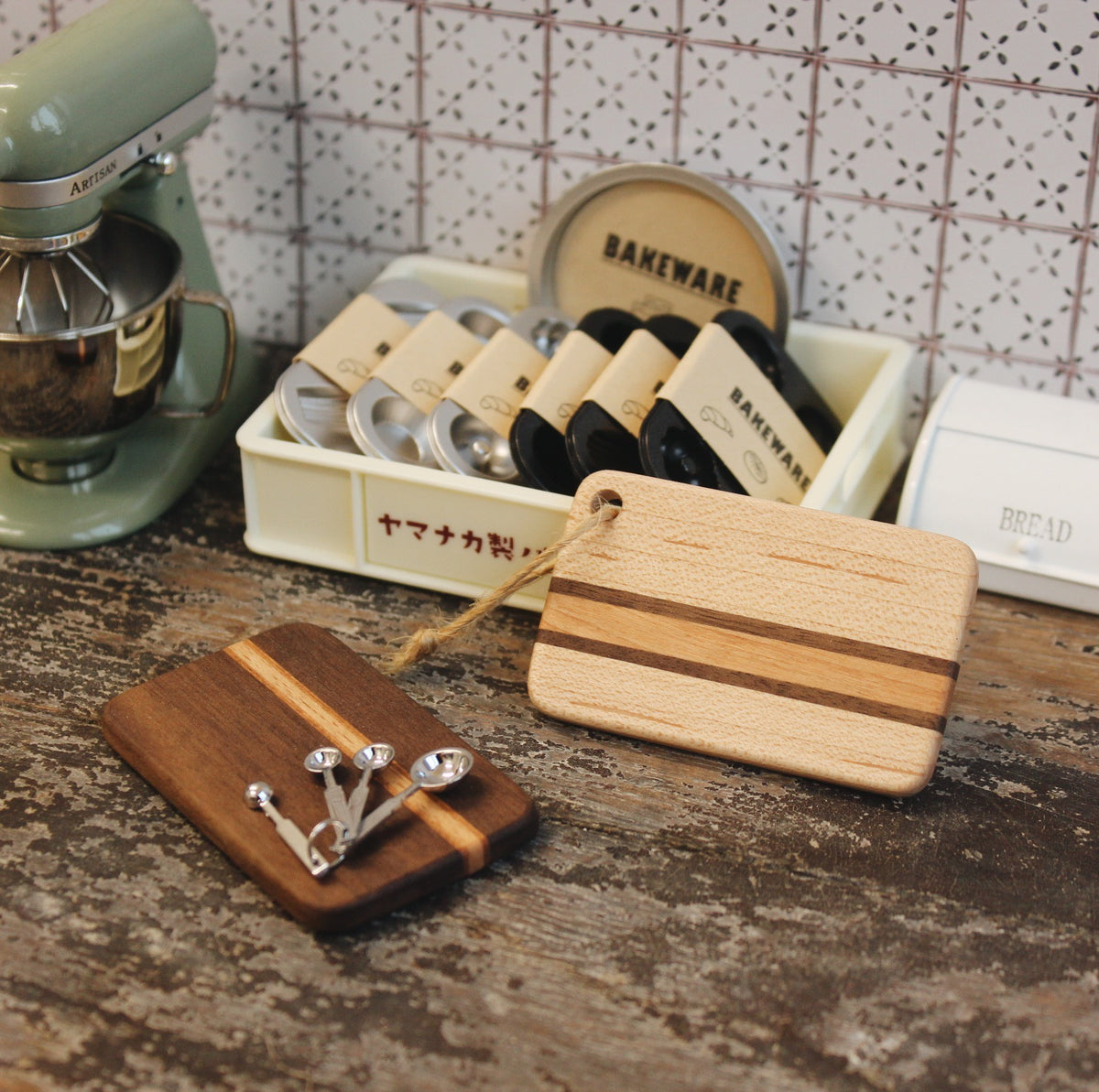 Miniature Solid Wood Plywood Small Tray for 1:6 Scale Dollhouse
