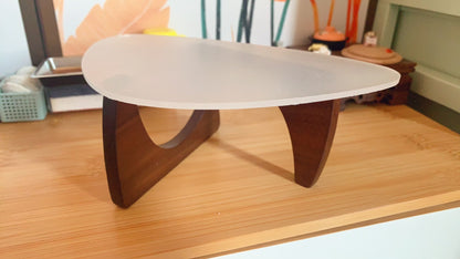 1:6 Scale Side Table Miniature Furniture Living Room Dollhouse Accessory With Acrylic Top