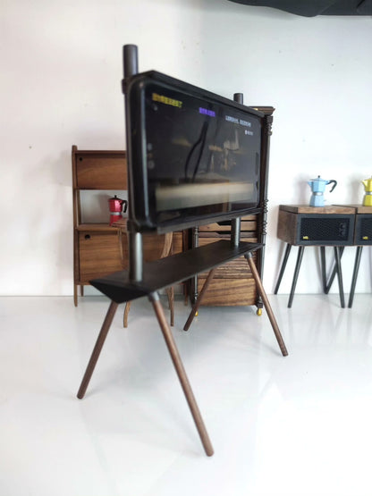 Mueble de TV de madera a escala 1:6 para casa de muñecas en miniatura para muñecas Blythe BJD