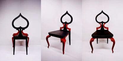 1:12 Scale Miniature Poker Chair Dollhouse Furniture Handmade