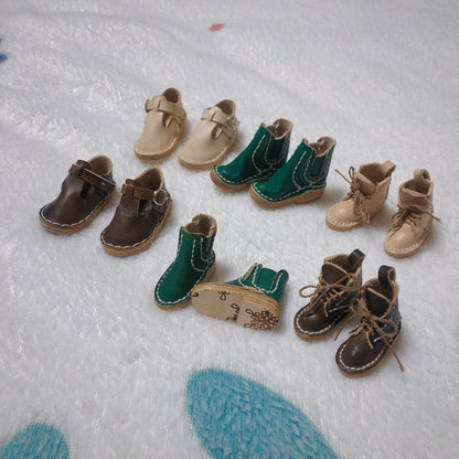 1:6 Scale Green Miniature Boots For Blythe Doll Customizable