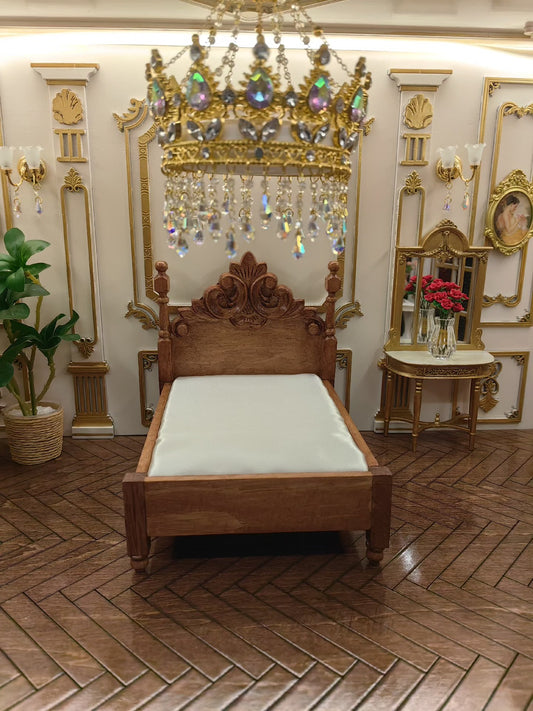 Cama para muñecas a escala 1:12, muebles en miniatura, accesorios para casa de muñecas BJD, escena de exhibición de figuras de acción