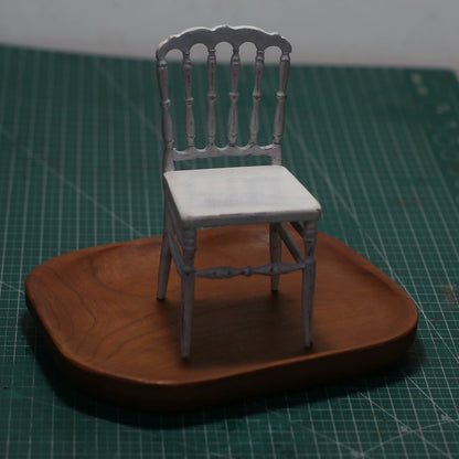 1:6 Scale Distressed Windsor Dining Chair Miniature Dollhouse Furniture