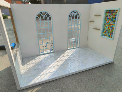 Vitrina de casa de muñecas en miniatura a escala 1:12