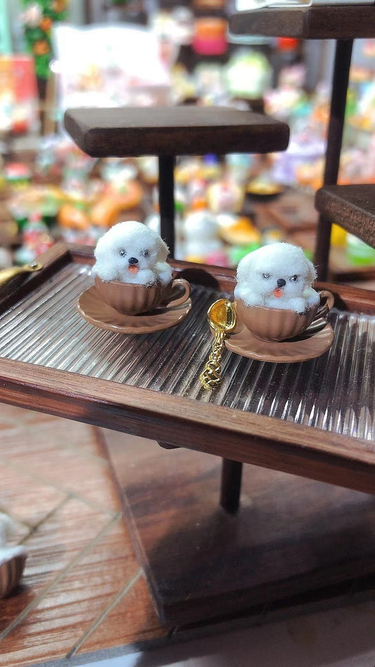 Casa de muñecas en miniatura de pastelería a escala 1:12 con postres de arcilla, juego de comida en miniatura