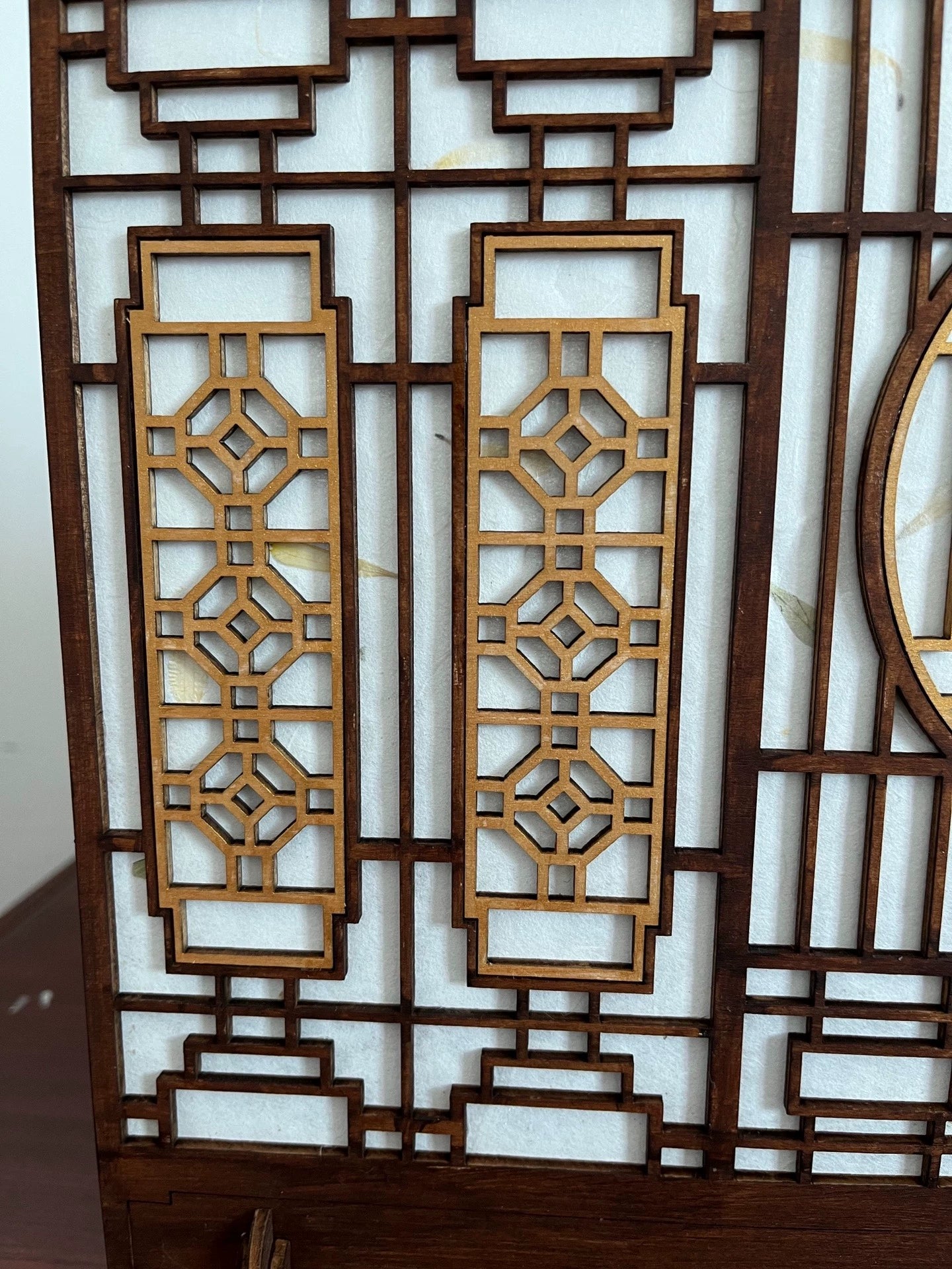 Pantalla de madera a escala 1:6, muebles para casa de muñecas en miniatura, decoración de habitación BJD