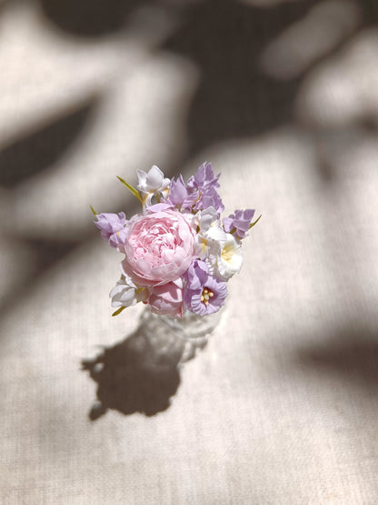 1:6 Scale Miniature Clay Flower Bouquet BJD Doll Accessory Blythe Doll Display