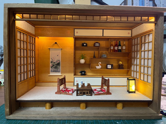 Casa de muñecas en miniatura de teatro de madera a escala 1:12 para muñecas OB11
